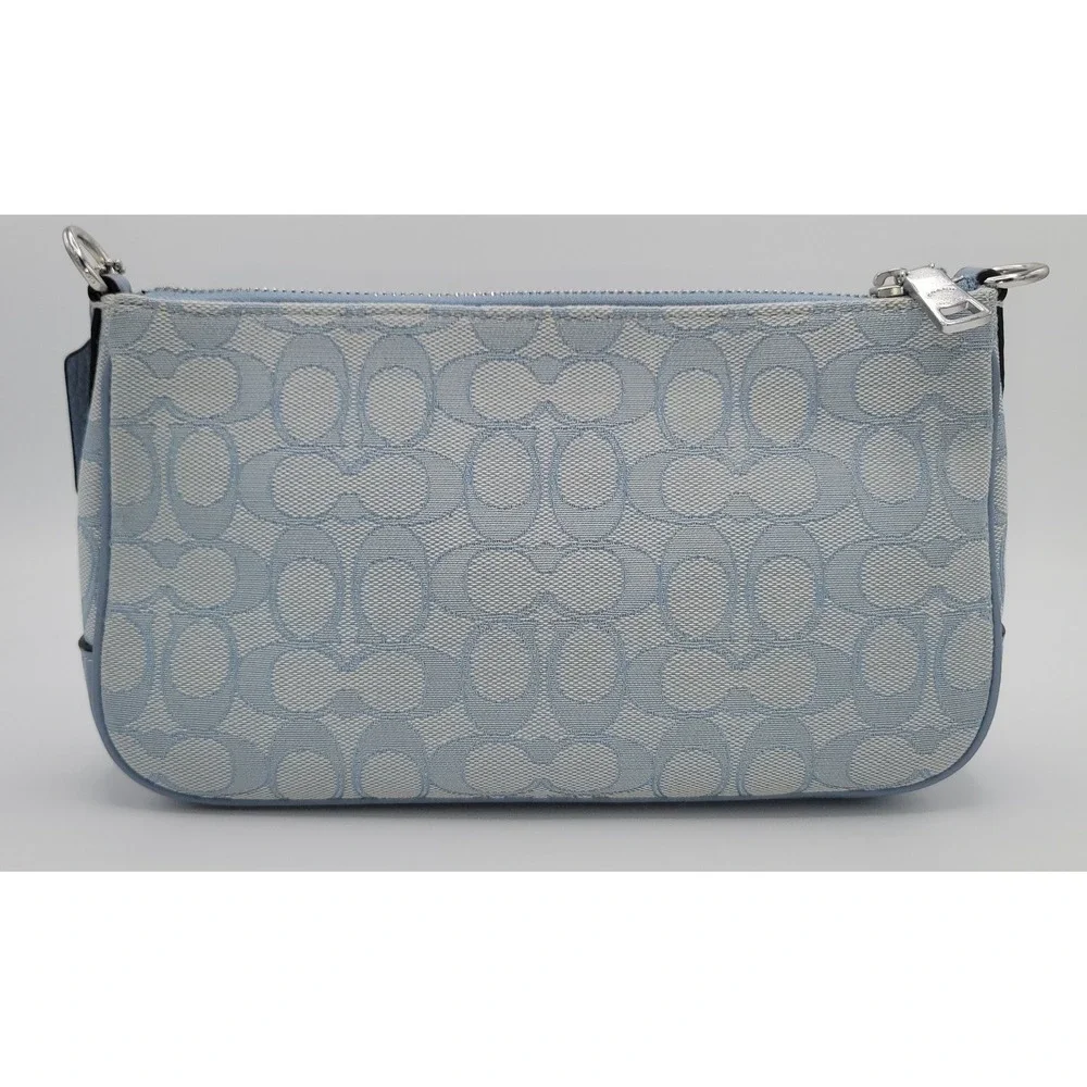 COACH Lonnie Crossbody Baguette Bag Signature Jacquard Marble/Blue Style 8306